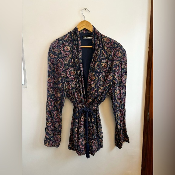 VINTAGE| Diane Gilman 100% silk jacket/blazer | size medium - Picture 4 of 8